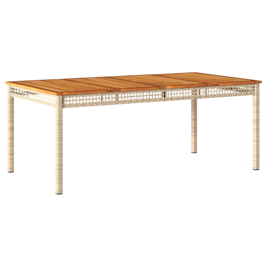 7 Piece Garden Dining Set With Cushions Beige Poly Rattan