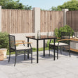 5 Piece Garden Dining Set With Cushions Poly Rattan