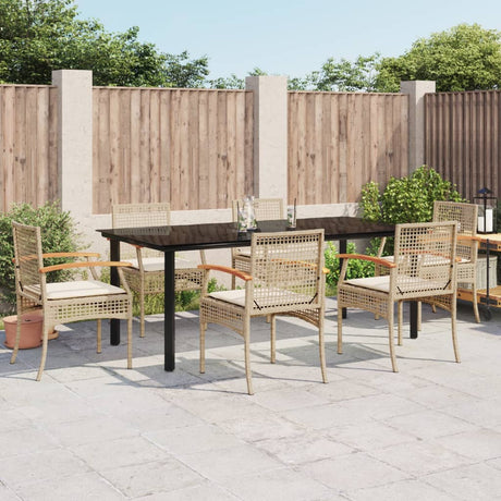 5 Piece Garden Dining Set With Cushions Poly Rattan