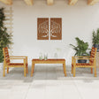 4 Piece Garden Lounge Set With Cushions Solid Wood Acacia