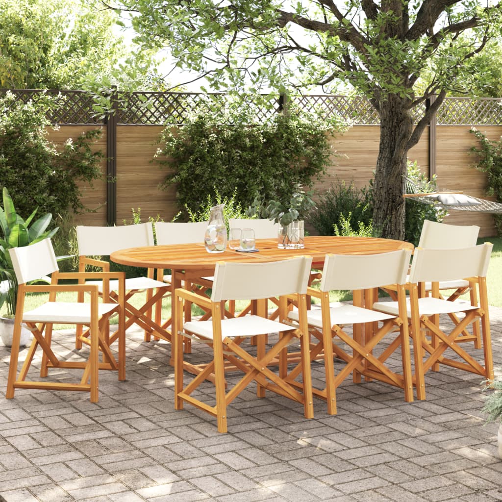 6 Piece Folding Garden Chairs Fabric