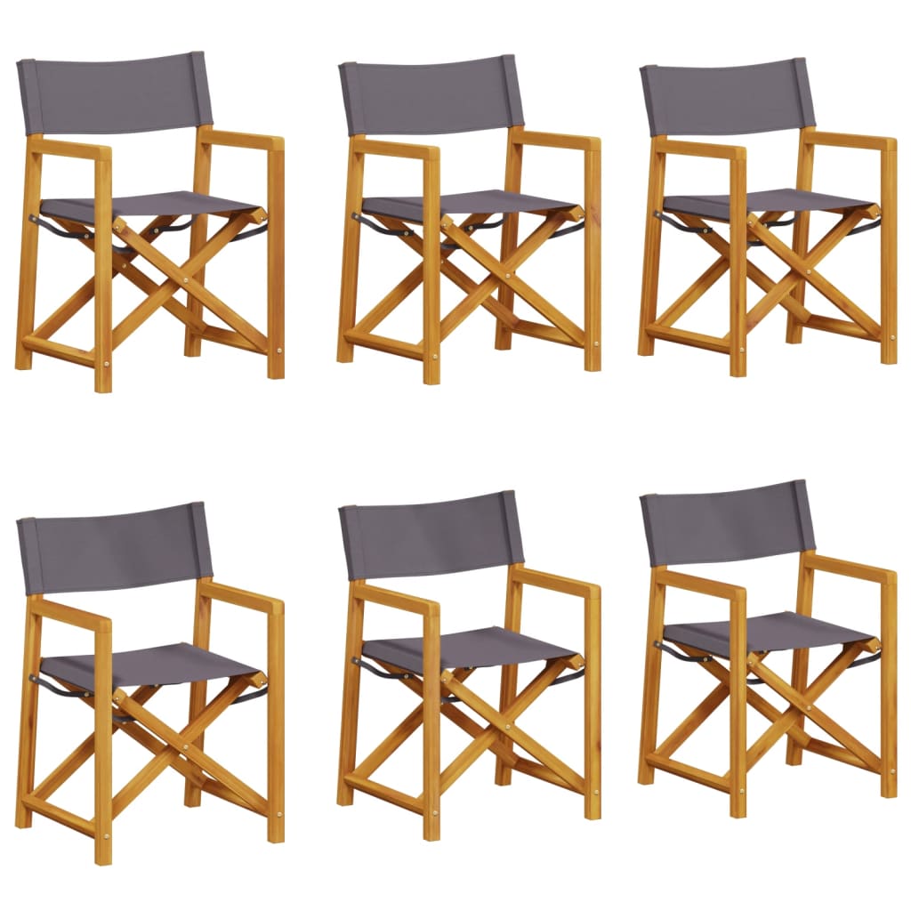 6 Piece Folding Garden Chairs Fabric