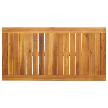 Garden Dining Table 110X56X75 Cm Solid Wood Acacia