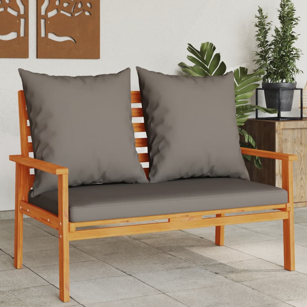 Garden Sofa 2Pcs With Cushion Solid Wood Acacia