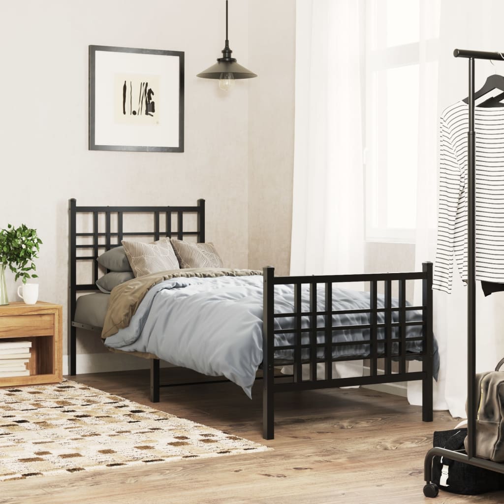 Metal Bed Frame Without Mattress 80X200Cm