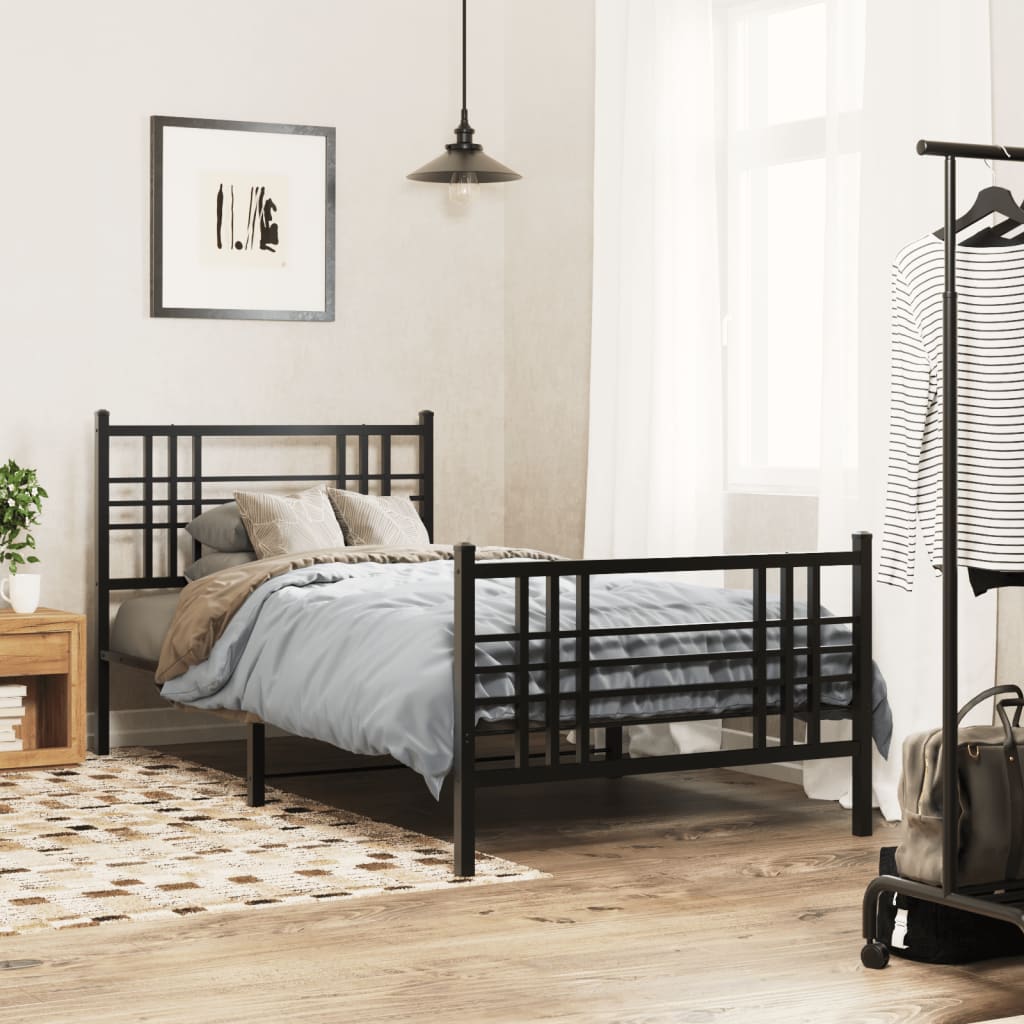 Metal Bed Frame Without Mattress 80X200Cm