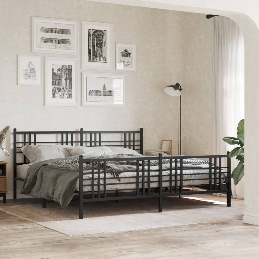 Metal Bed Frame Without Mattress 80X200Cm