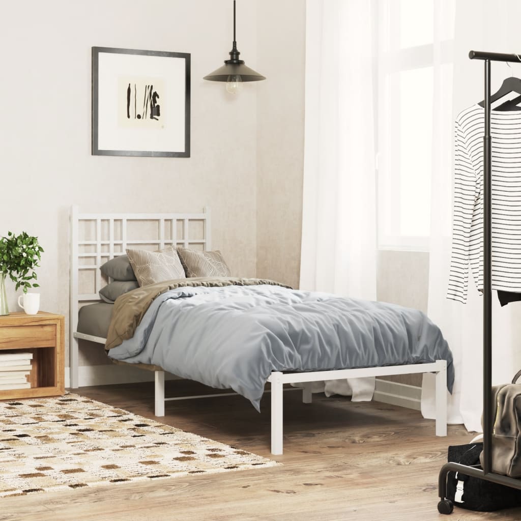 Metal Bed Frame Without Mattress 80X200Cm