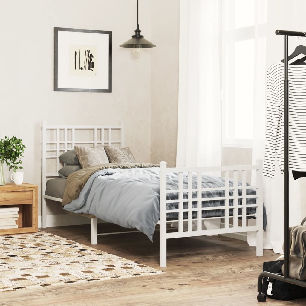 Metal Bed Frame Without Mattress 80X200Cm