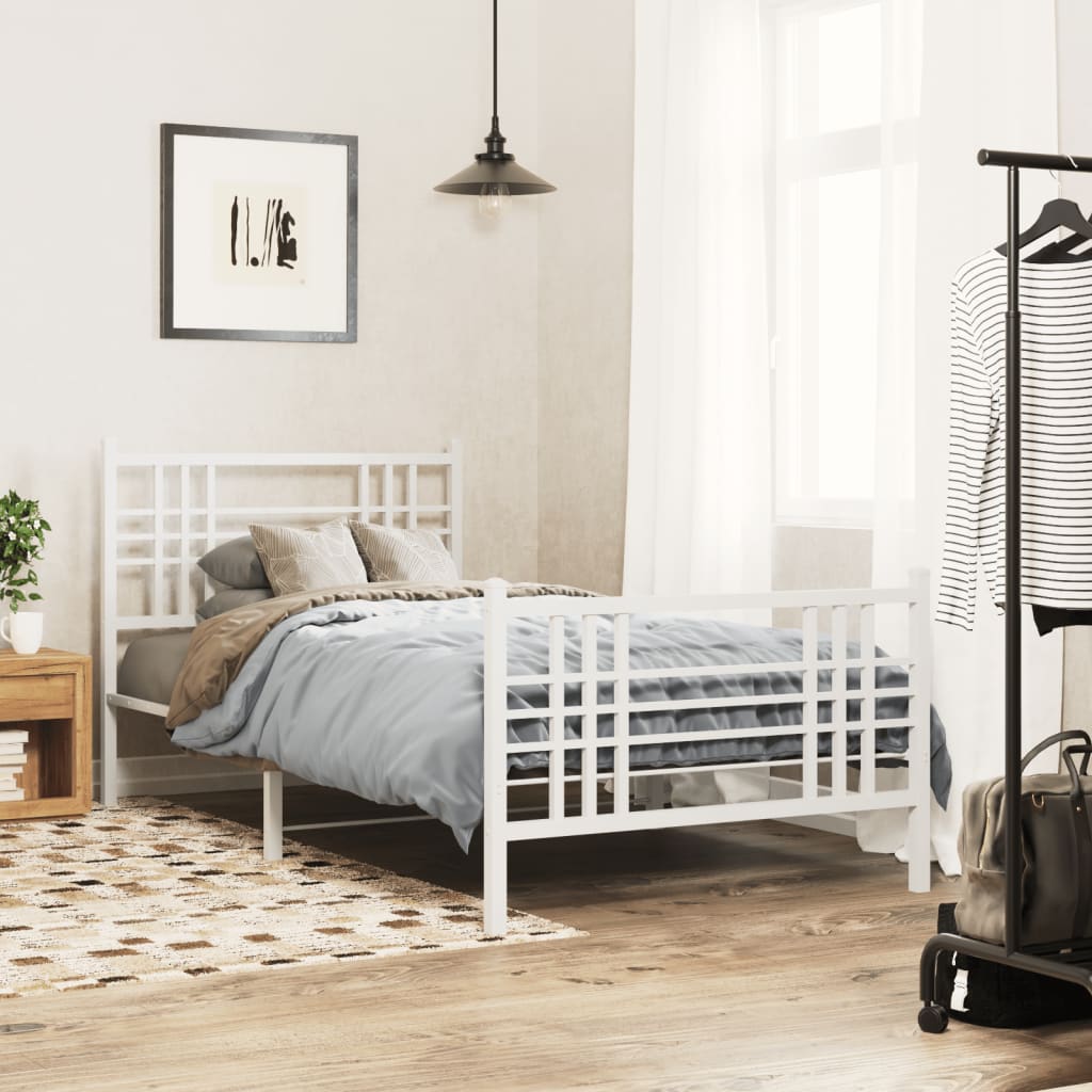 Metal Bed Frame Without Mattress 80X200Cm