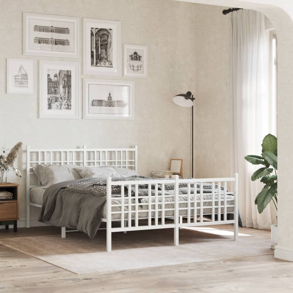 Metal Bed Frame Without Mattress 80X200Cm