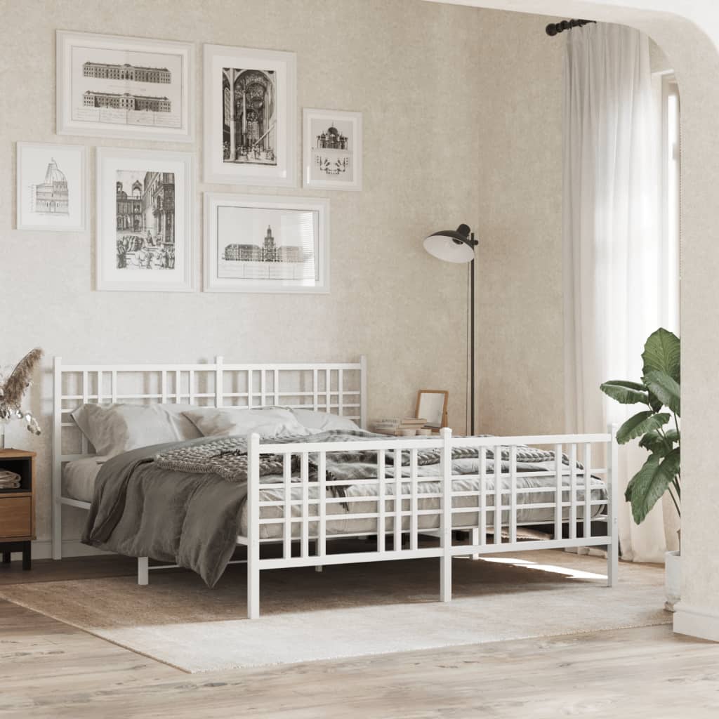 Metal Bed Frame Without Mattress 80X200Cm