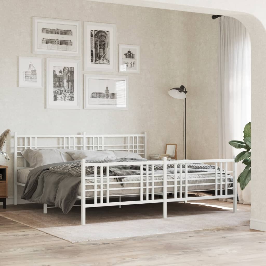 Metal Bed Frame Without Mattress 80X200Cm