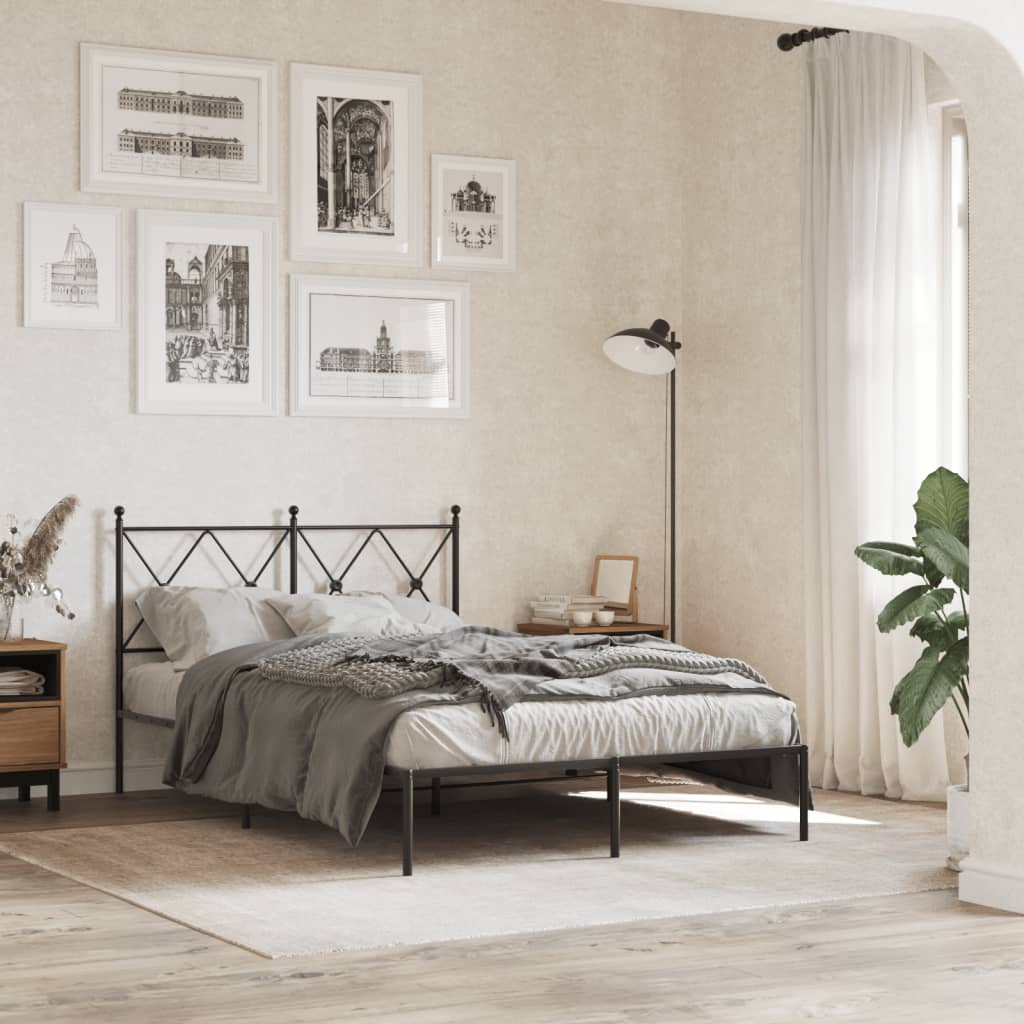 Metal Bed Frame Without Mattress With Footboard 75X190Cm