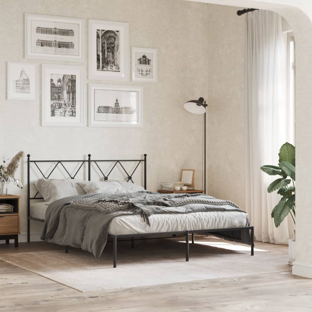 Metal Bed Frame Without Mattress With Footboard 75X190Cm