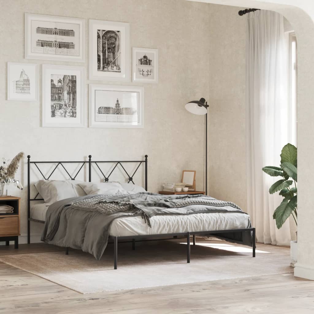 Metal Bed Frame Without Mattress With Footboard 75X190Cm