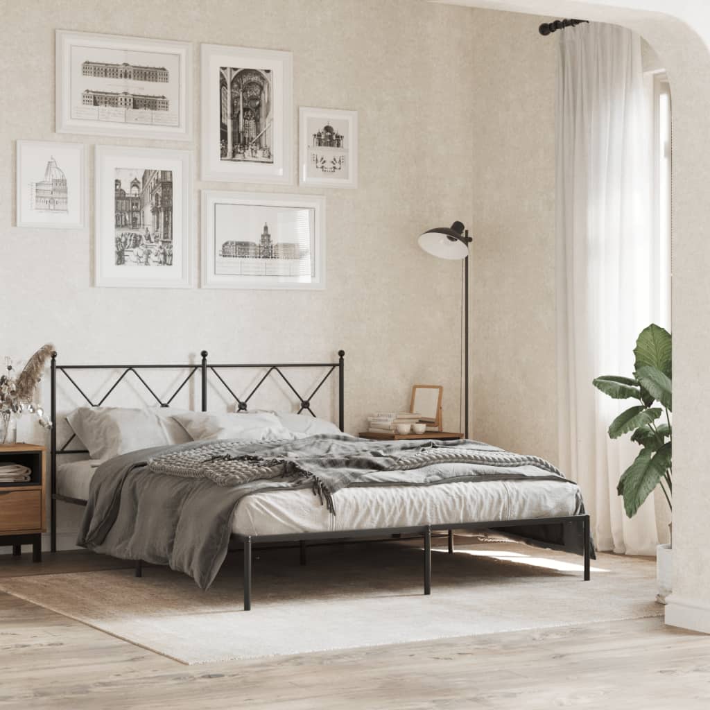 Metal Bed Frame Without Mattress With Footboard 75X190Cm