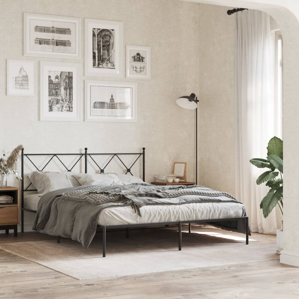 Metal Bed Frame Without Mattress With Footboard 75X190Cm