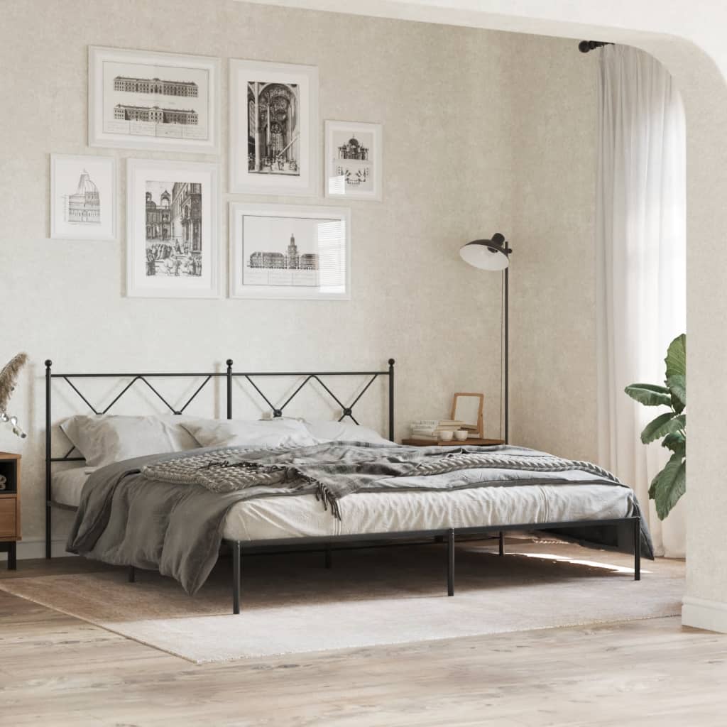 Metal Bed Frame Without Mattress With Footboard 75X190Cm