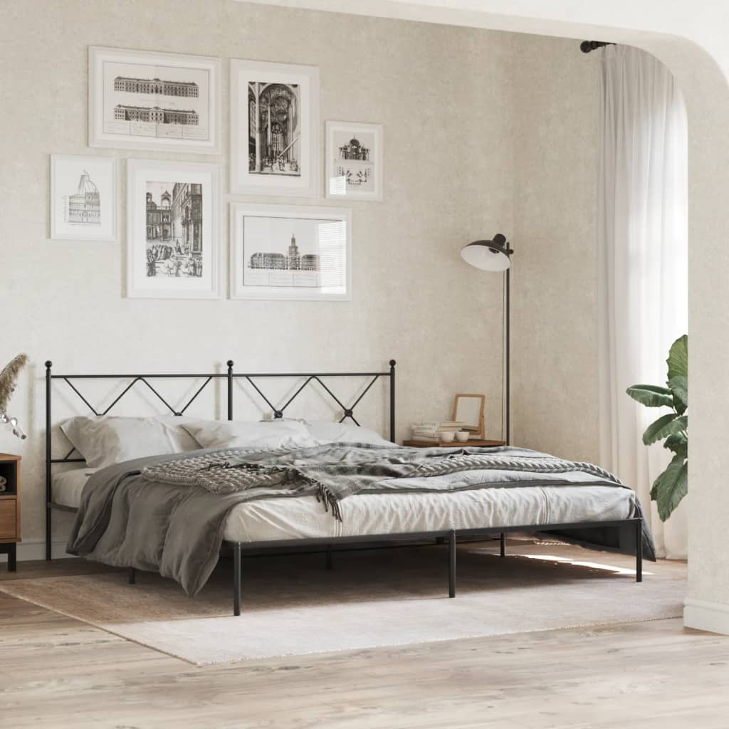 Metal Bed Frame Without Mattress With Footboard 75X190Cm