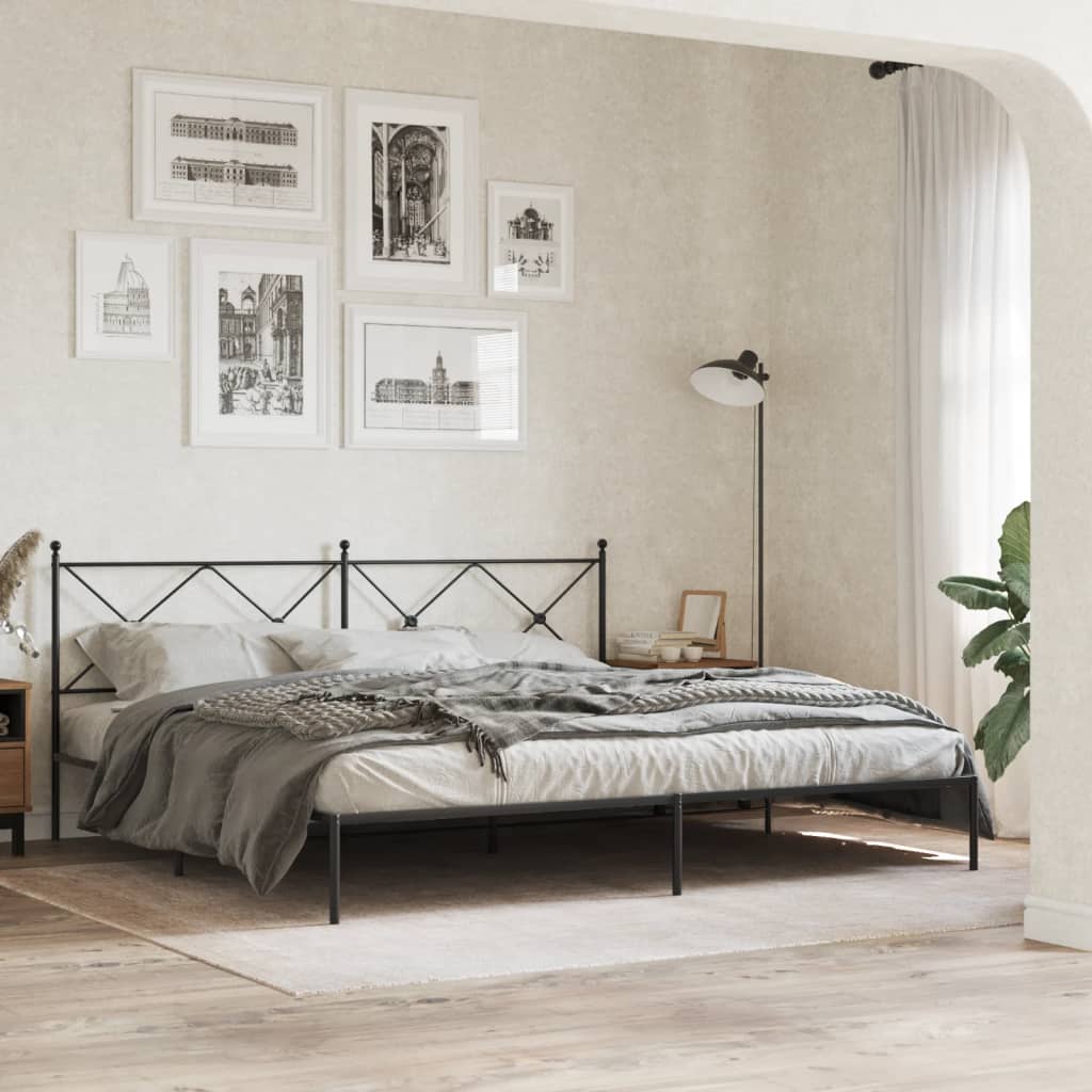 Metal Bed Frame Without Mattress With Footboard 75X190Cm