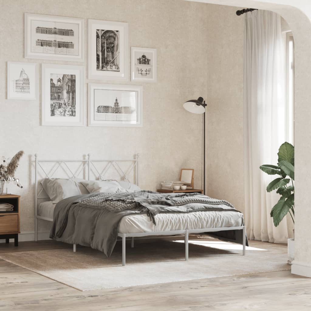 Metal Bed Frame Without Mattress With Footboard 75X190Cm