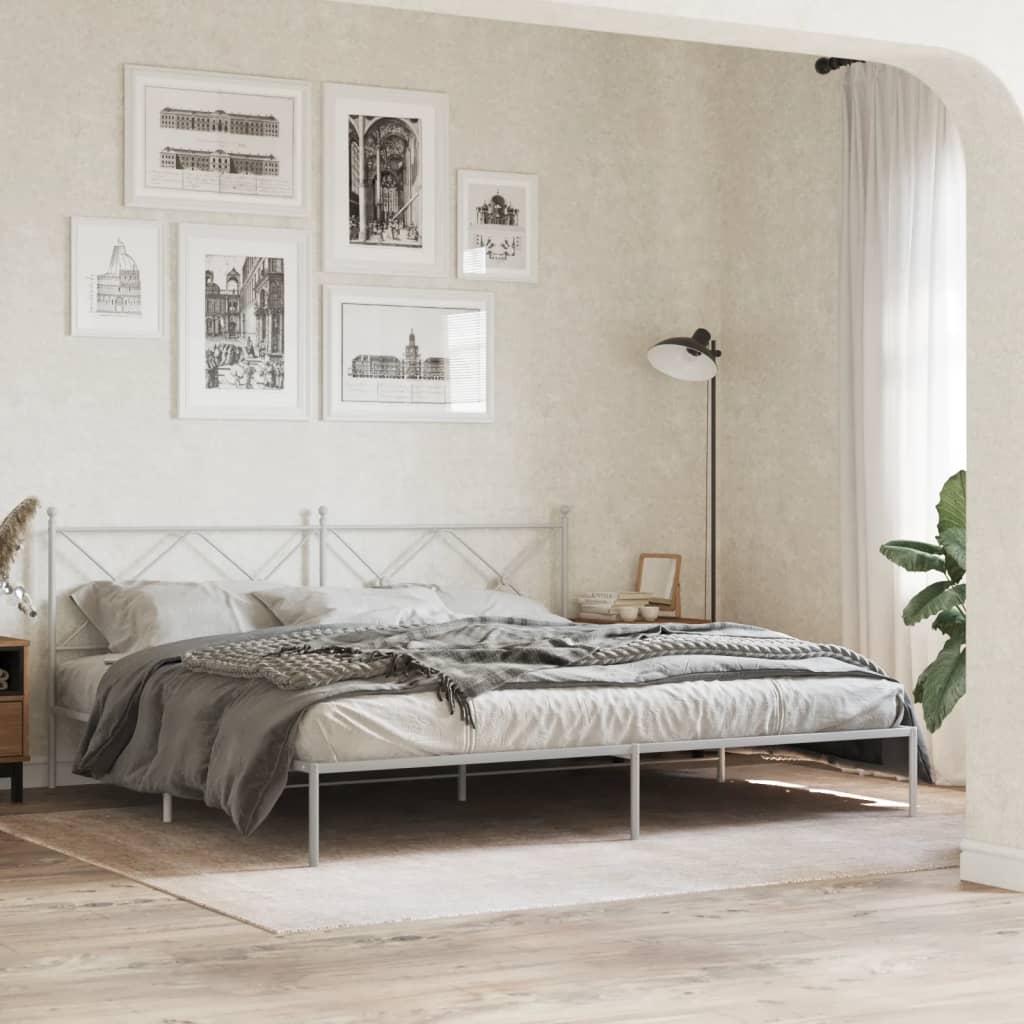Metal Bed Frame Without Mattress With Footboard 75X190Cm