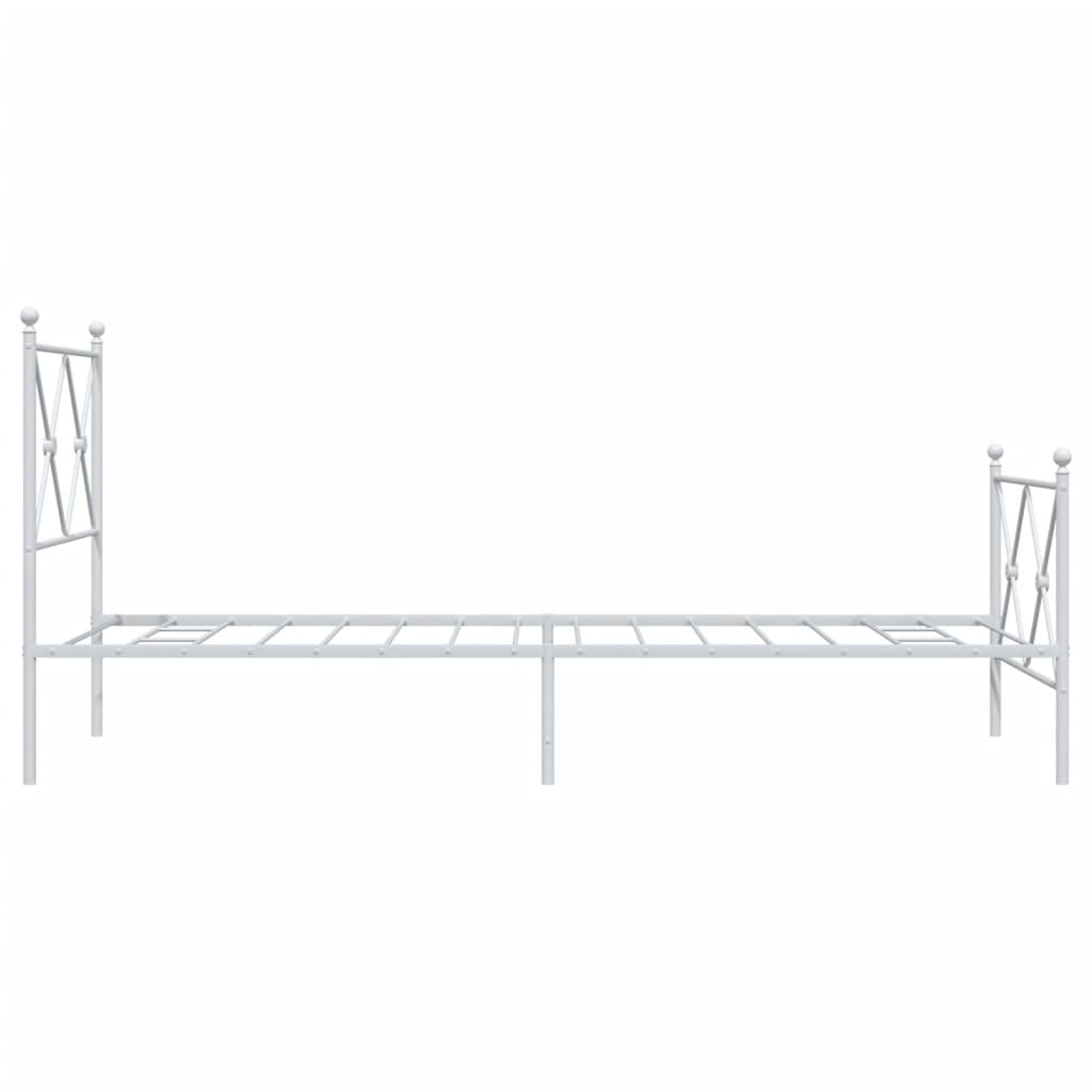 Metal Bed Frame Without Mattress With Footboard 75X190Cm