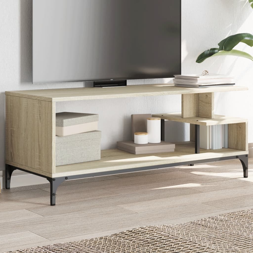 Tv Cabinet 102X40X41 Cm Engineered Wood And Powder-Coated Steel