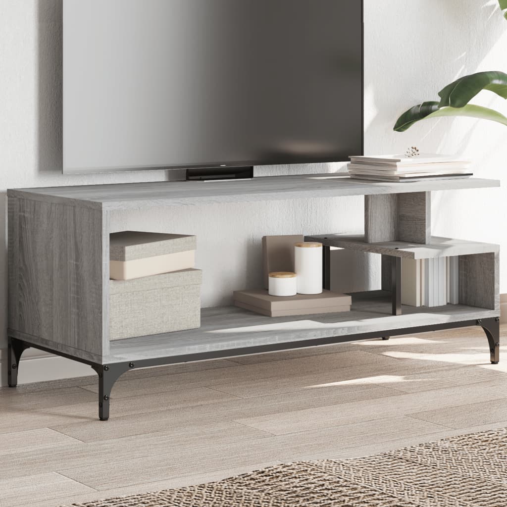 Tv Cabinet 102X40X41 Cm Engineered Wood And Powder-Coated Steel