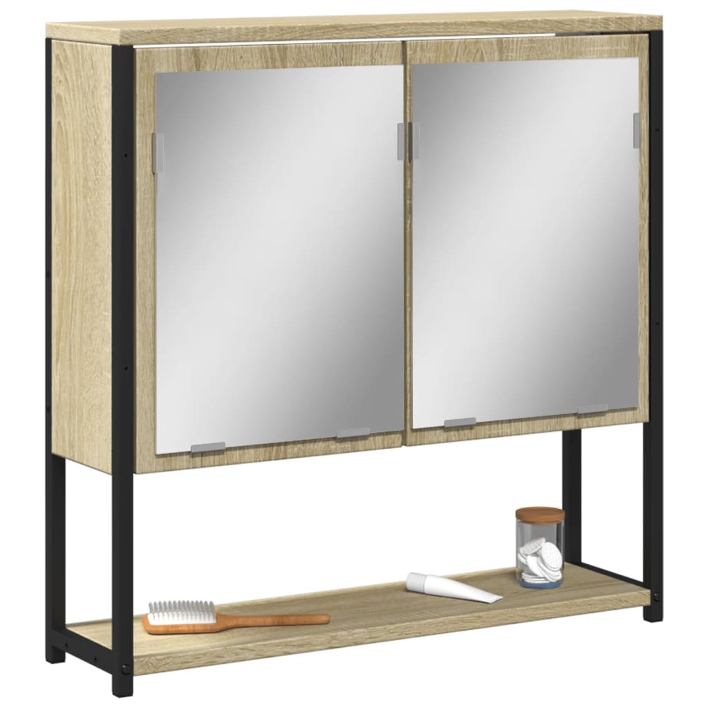 Bathroom Mirror Cabinet 60X16X60 Cm Engineered Wood
