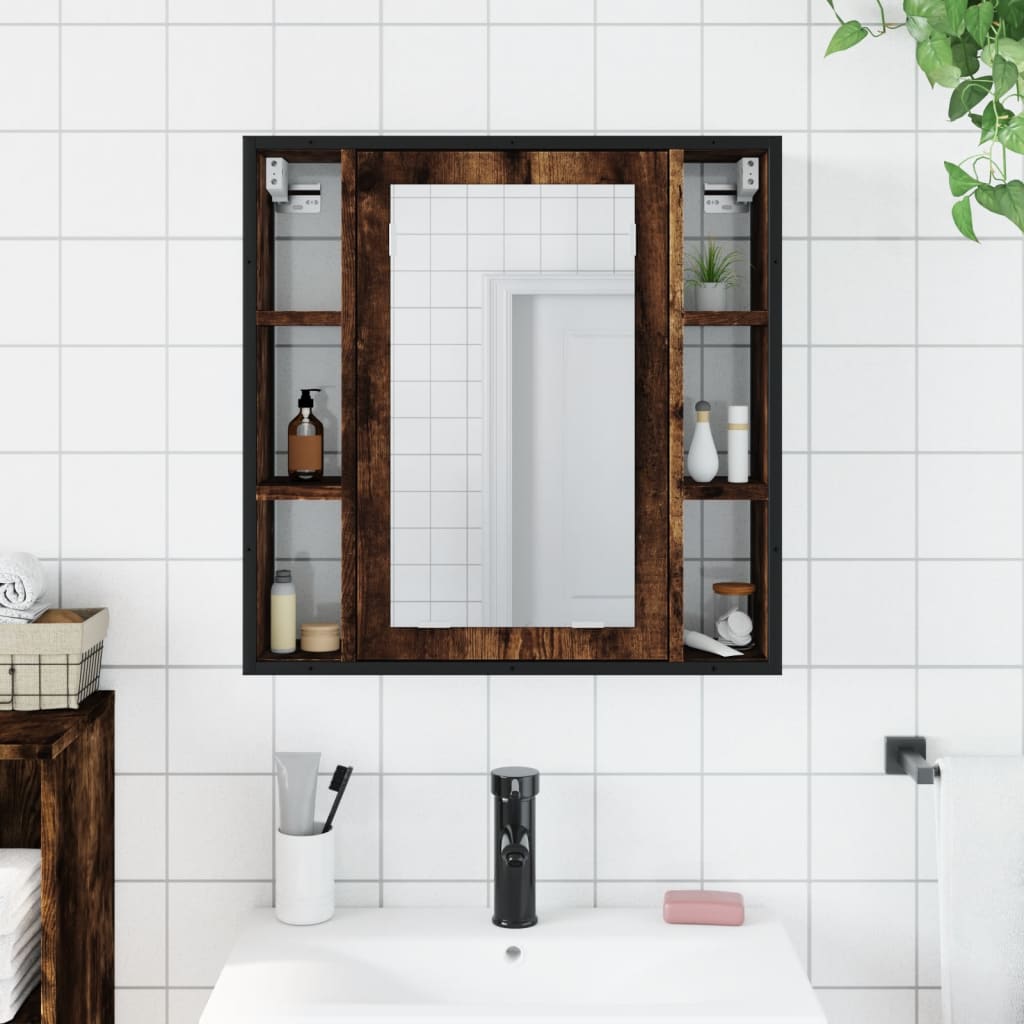 Bathroom Mirror Cabinet 60X16X60 Cm Engineered Wood