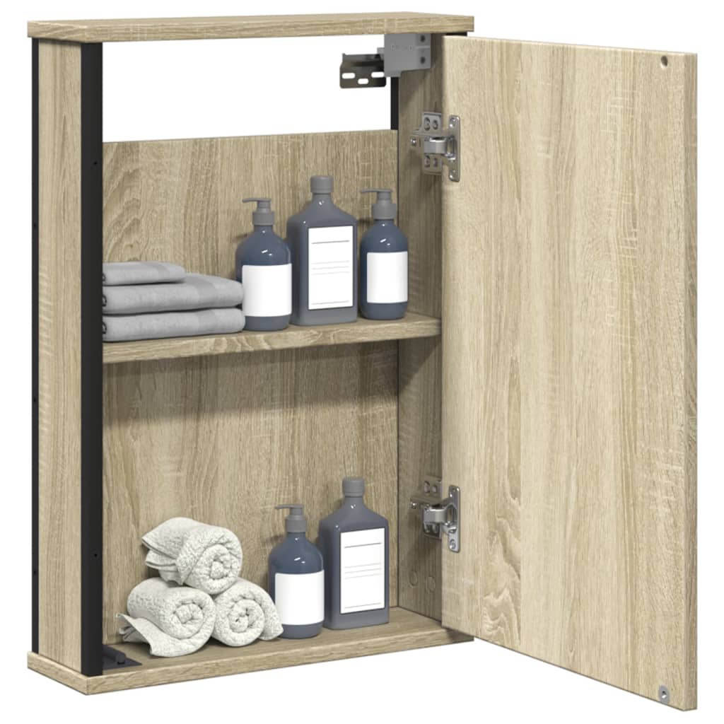 Bathroom Mirror Cabinet 42X12X60 Cm Engineered Wood