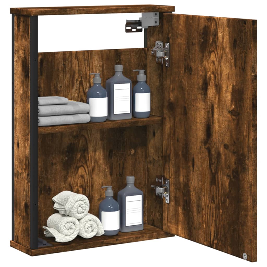 Bathroom Mirror Cabinet 42X12X60 Cm Engineered Wood