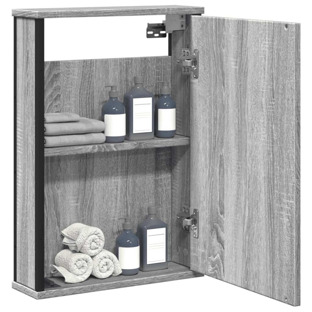 Bathroom Mirror Cabinet 42X12X60 Cm Engineered Wood