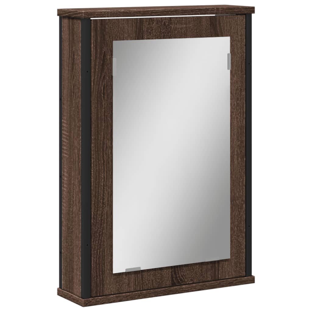 Bathroom Mirror Cabinet 42X12X60 Cm Engineered Wood
