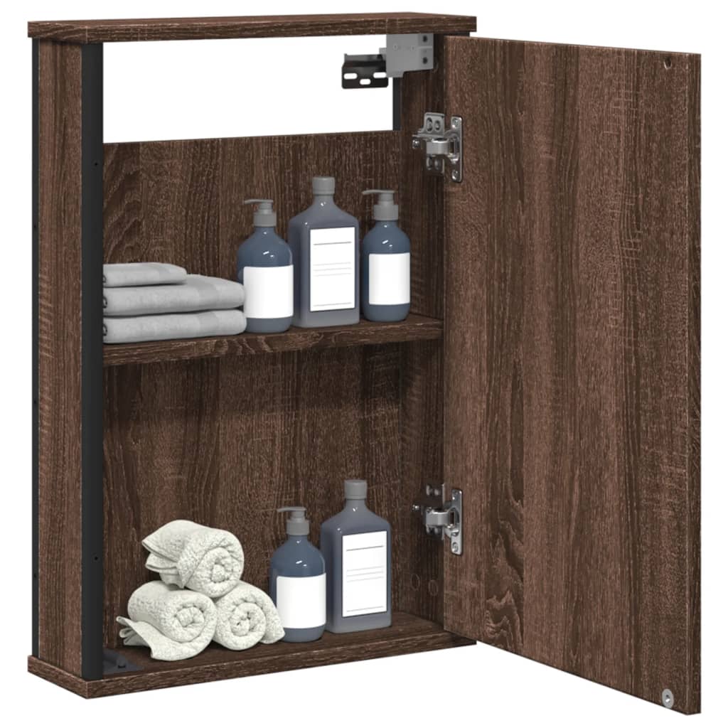 Bathroom Mirror Cabinet 42X12X60 Cm Engineered Wood