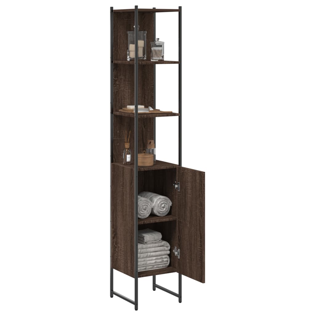 Bathroom Cabinet 33X33X185.5 Cm Engineered Wood