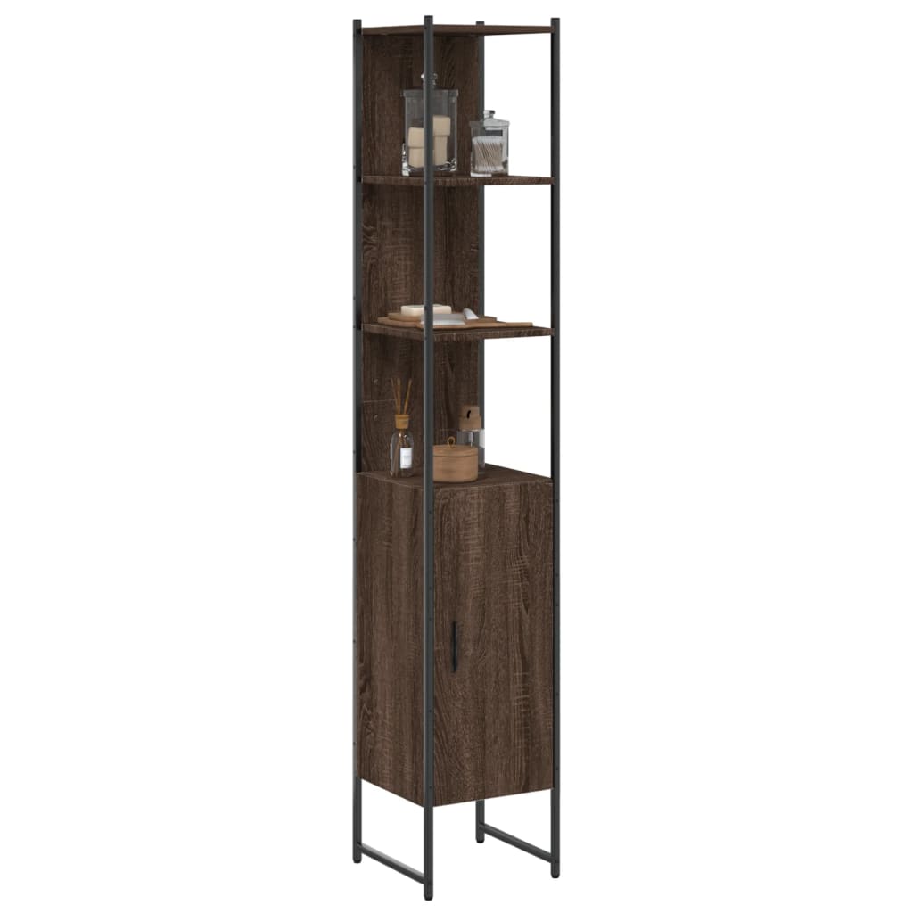 Bathroom Cabinet 33X33X185.5 Cm Engineered Wood