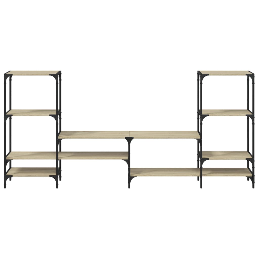 Tv Cabinet 206.5X28.5X95 Cm Engineered Wood