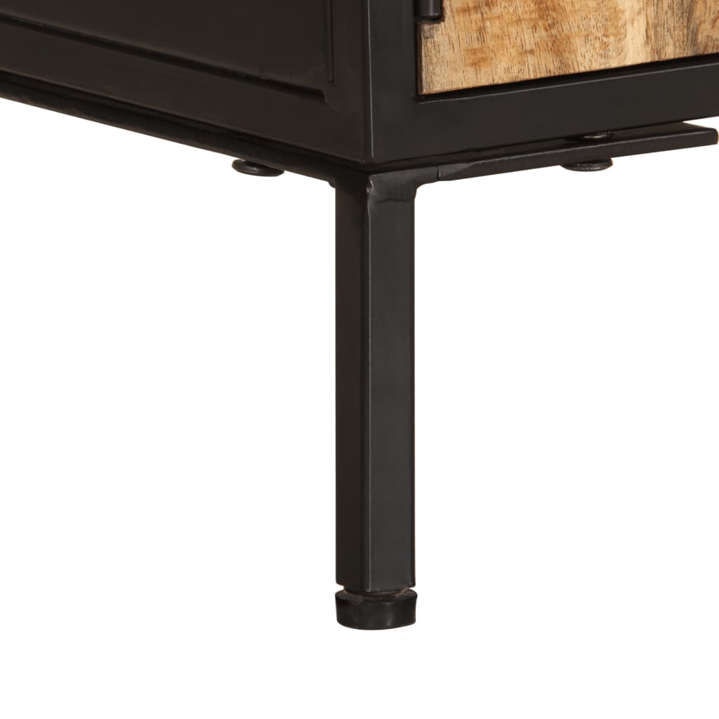 Tv Cabinet 110X35X40 Cm Solid Rough Wood Mango