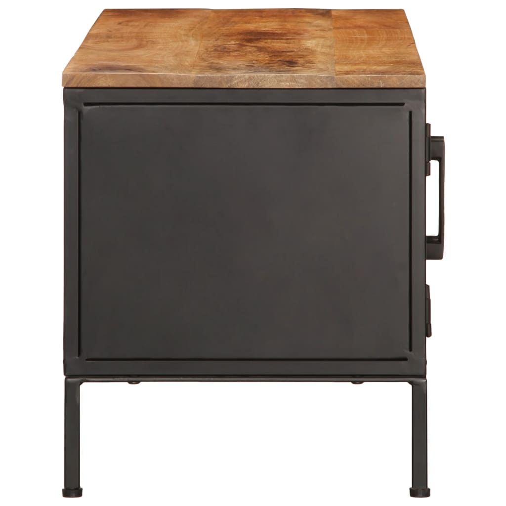 Tv Cabinet 110X35X40 Cm Solid Rough Wood Mango