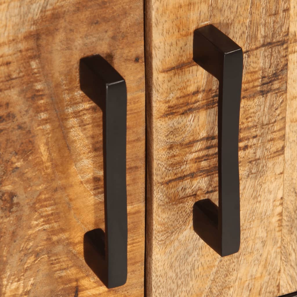 Tv Cabinet 110X35X40 Cm Solid Rough Wood Mango