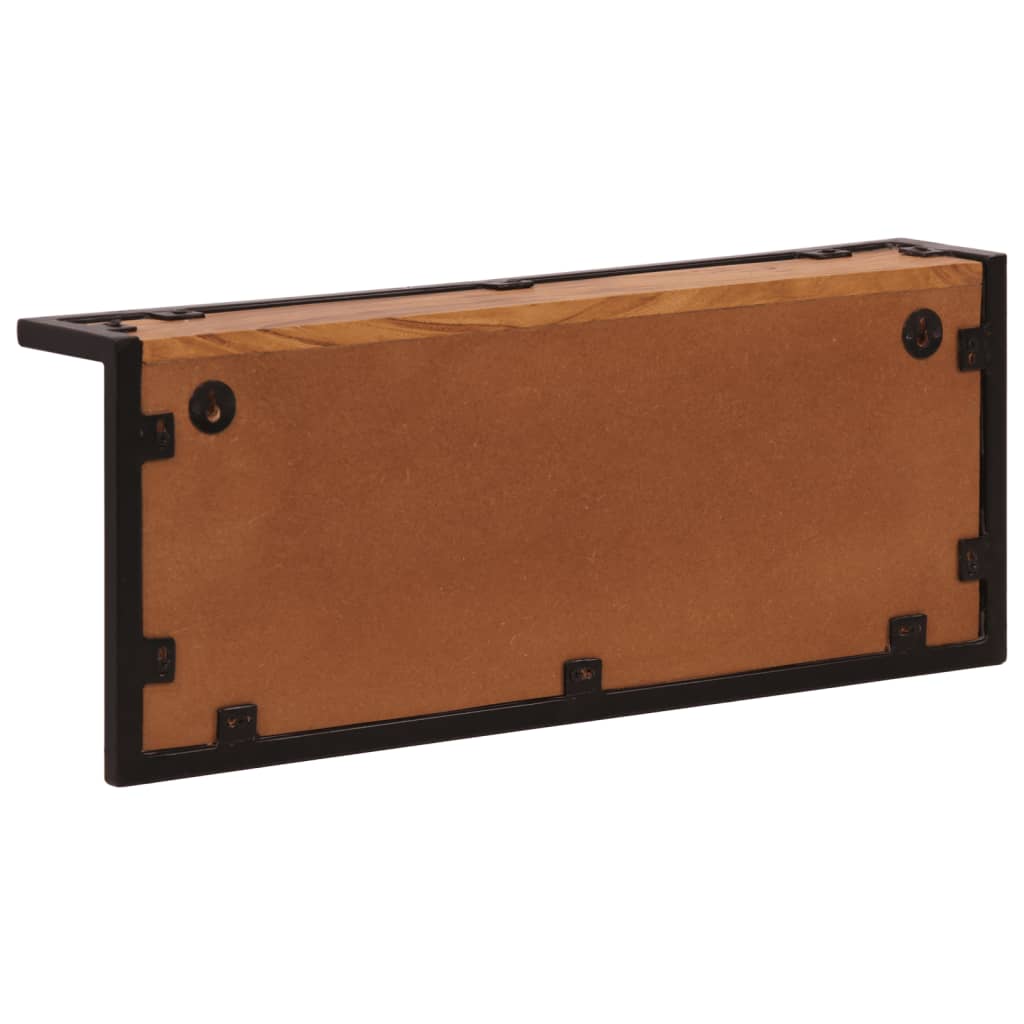 Wall-Mounted Coat Rack With 6 Hooks Solid Wood Acacia