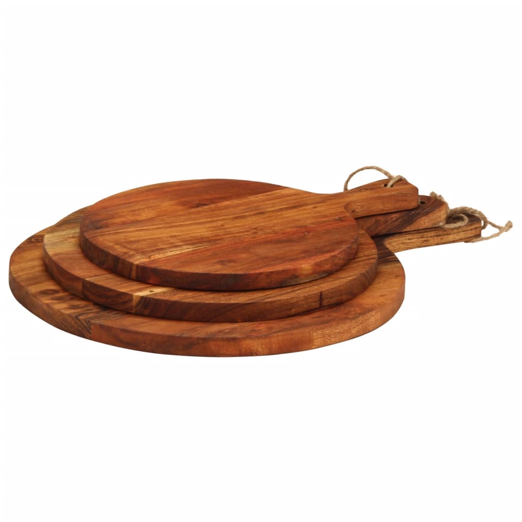 Chopping Board 3Pcs Solid Wood Acacia
