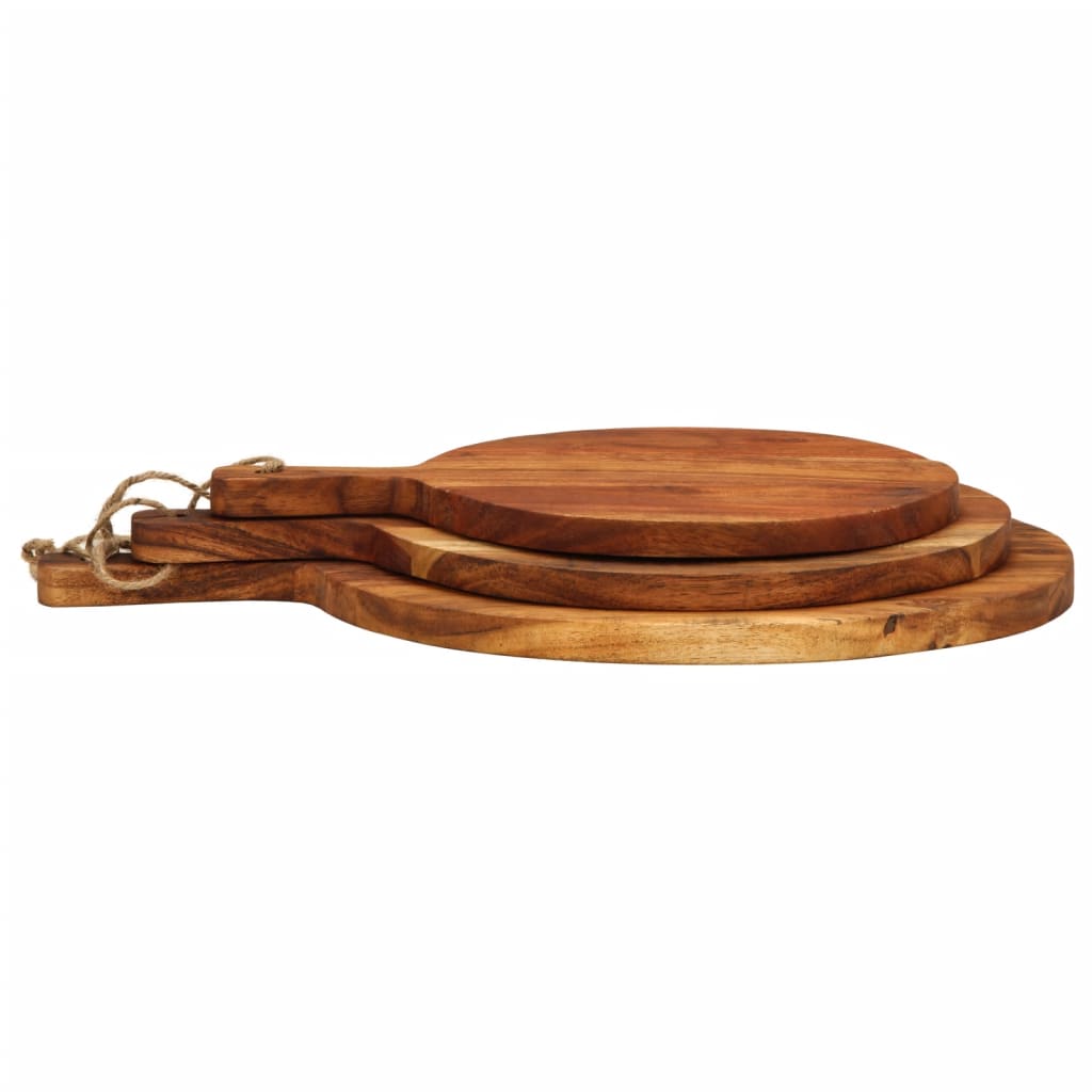 Chopping Board 3Pcs Solid Wood Acacia