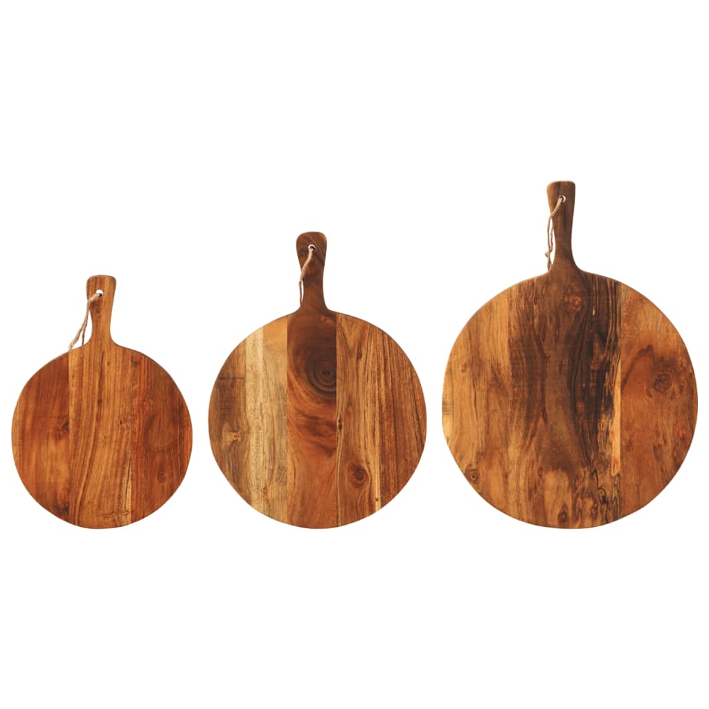 Chopping Board 3Pcs Solid Wood Acacia