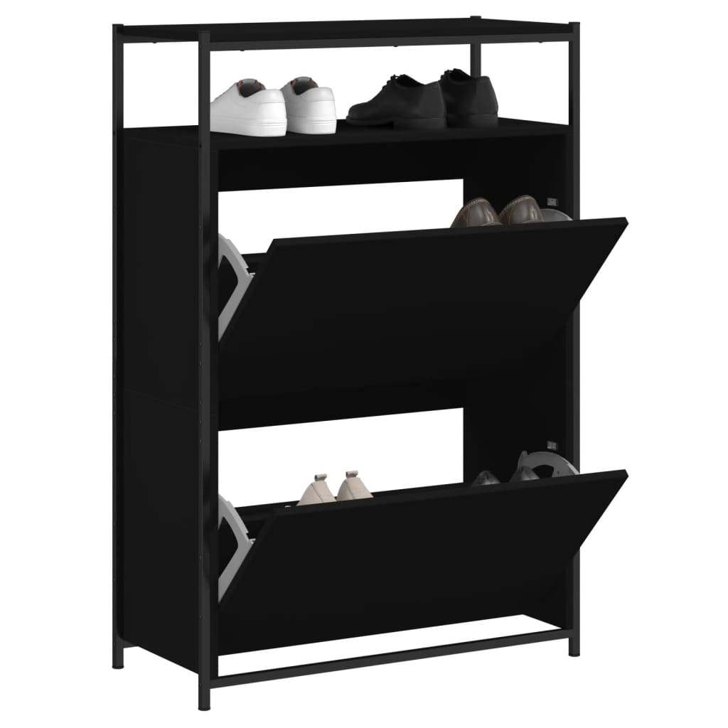 Shoe Cabinet With 4 Flip-Drawers 100X34X112 Cm