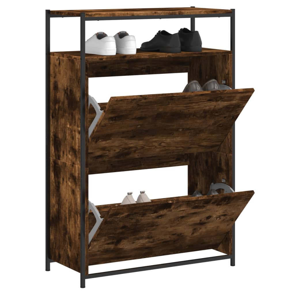 Shoe Cabinet With 4 Flip-Drawers 100X34X112 Cm