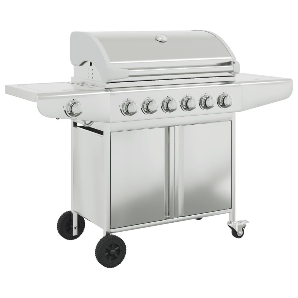 Gas Bbq Grill With Silver Stainless Steel
